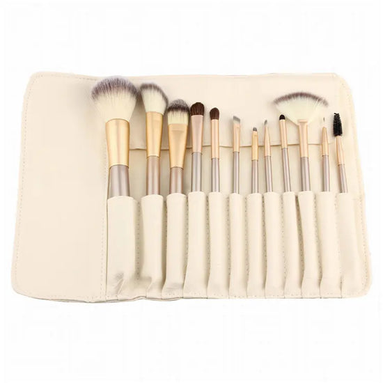 Solid Wood Makeup Brush Set